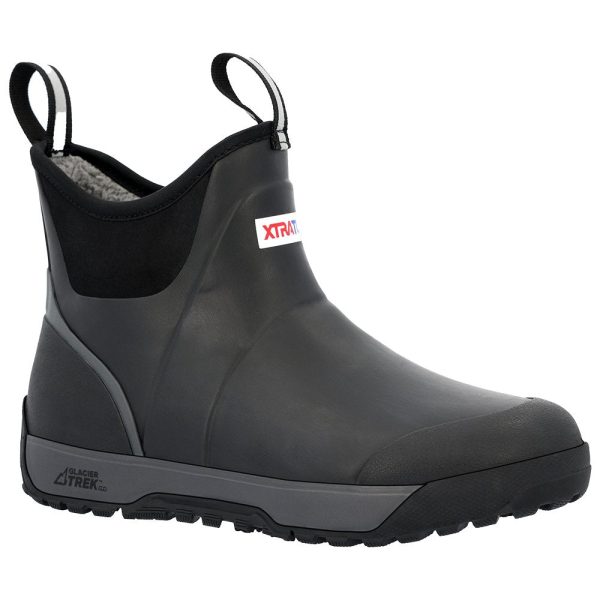 Xtratuf Men s 6  Ankle Deck Boot Ice Rubber Black on Sale