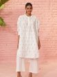 Mulmul Cotton Oriana White Kurta With Mulmul Cotton Oriana White Pant Online Hot Sale