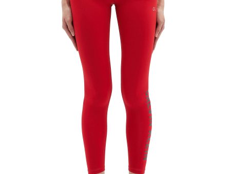 Logo print cropped performance leggings - Calvin Klein Performance - Red Cheap