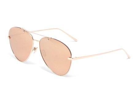 Metal mirror aviator sunglasses - Linda Farrow - Metallic Sale