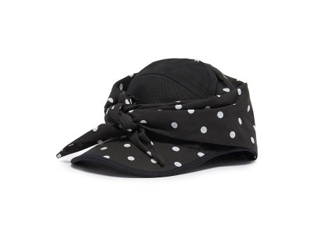 Scarf tie polka dot baseball cap - Bernstock Speirs - Black For Cheap