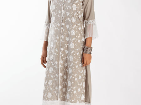 Mulmul Cotton Dusk Grey Kurta For Cheap