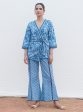 Mulmul Denim Attina Light Blue Kaftan With Attina Light Blue Pant Online