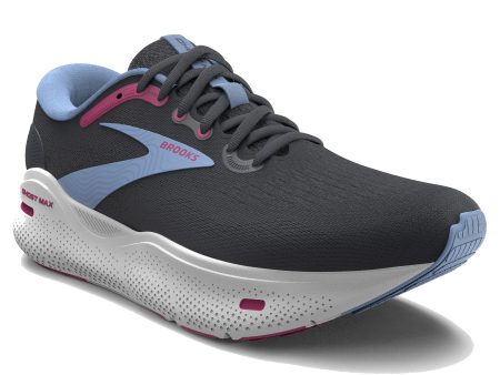 Brooks Women s Ghost Max Ebony Open Air Lilac Rose Running Shoe For Discount