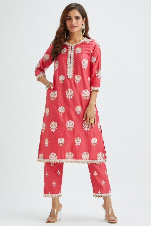 Amira Red Kurta Online