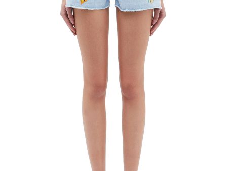 Fairytale embroidered denim shorts - Mira Mikati - Blue Online now