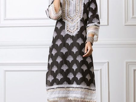 Mulmul Maple Black Kurta with Maple Pyajama Online