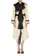 Belted waterfall lapel colourblock leather trench coat - Cédric Charlier - Multi-colour Cheap