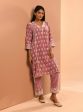 Mulmul Velvet Naia Lilac Kurta With Mulmul Naia Lilac Pant Cheap