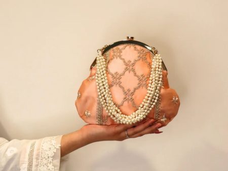 Mulmul Jashan Pink Clutch Bag Discount