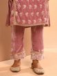 Mulmul Velvet Naia Lilac Kurta With Mulmul Naia Lilac Pant Cheap