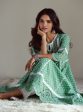 Mulmul Cotton Arris Green Anarkali  Kurta Online