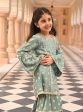 Mulmul Modal Satin Pyaari Teal Blue Kurta with Mulmul Modal Satin Pyaari Teal Blue Garara Supply