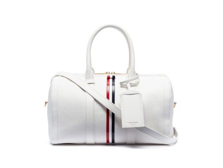 Vertical stripe medium leather bag - Thom Browne - White Fashion