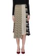 Asymmetric stripe patchwork pleated knit skirt - Sonia Rykiel - Multi-colour Discount