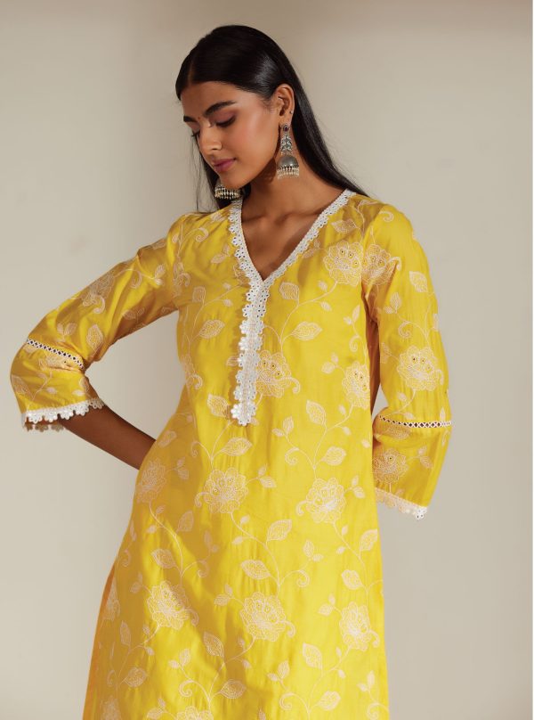 Mulmul Cotton Ezra Mango Kurta Cheap