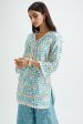 Leyton Teal Kurta For Cheap