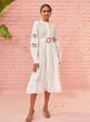 Mulmul Cotton Viv White Long Dress Online