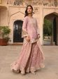 Mulmul Luxe Tissue Satin Lamhe Lilac Kurta with Mulmul Luxe Tissue Lamhe Lilac Skirt Sale