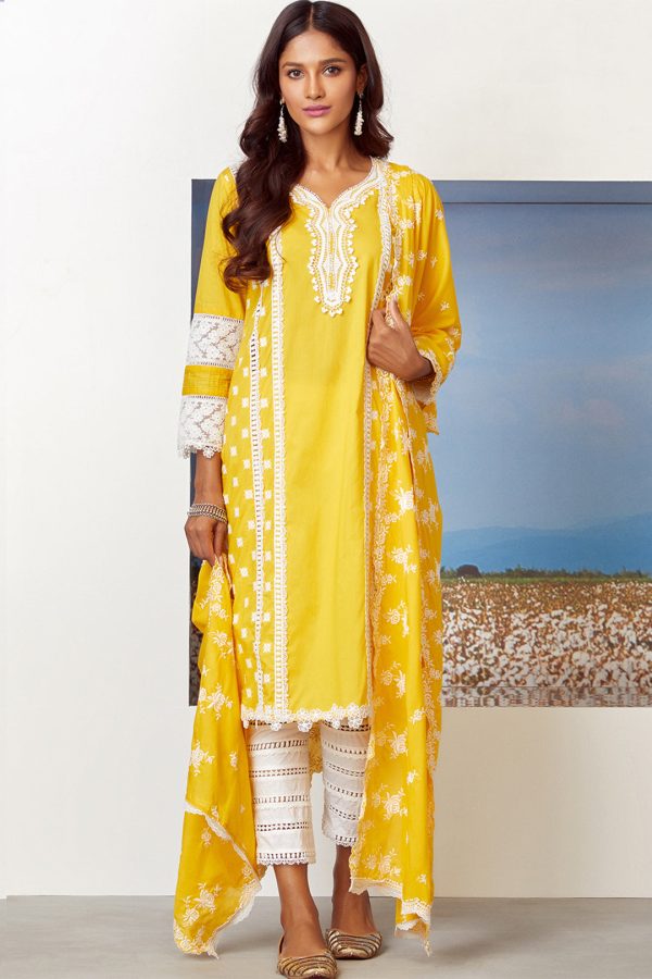 Mulmul Cotton Poetry Mango Kurta Fashion