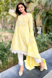 Mulmul Cotton Baybreeze Yellow Kurta Online Sale