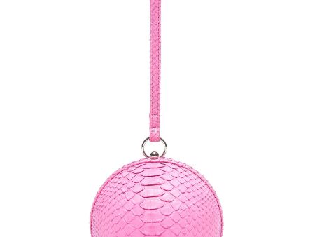 Python leather sphere clutch - Gelareh Mizrahi - Pink For Cheap