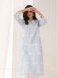 Mulmul Cotton Arki Blue Kurta For Cheap