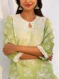 Mulmul Cotton Savri Green Kurta With Mulmul Cotton Savri Green Dhoti Pant Online now