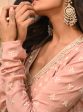 Mulmul Organza Satin Jhoom Light Pink Anarkali Kurta with Mulmul Luxe Tissue Satin Jhoom Light Pink Lehenga Supply