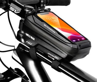 WILD MAN New Bike Bag Frame Front Top Tube Cycling Bag Waterproof 6.6in Phone Case Touchscreen Bag MTB Pack Bicycle Accessories For Cheap