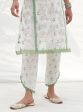 Mulmul Organza Terra Green Kurta With Mulmul Cotton Terra Green Pant For Cheap