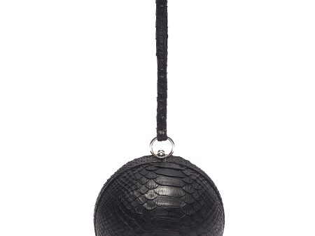 Python leather sphere clutch - Gelareh Mizrahi - Black For Discount