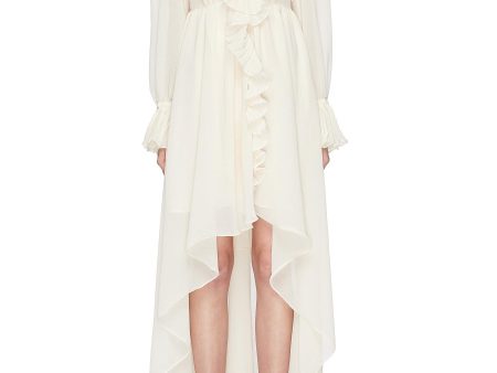 Ruffle trim high-low dress - Philosophy di Lorenzo Serafini - White Cheap