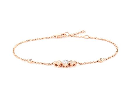 Diamond 18k rose gold bracelet - LC Collection Jewellery - Metallic Discount