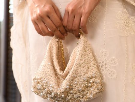 Mulmul Heer Off White Shoulder Bag Online Hot Sale