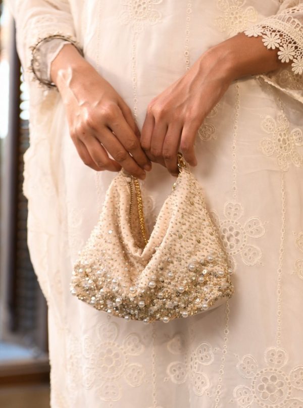 Mulmul Heer Off White Shoulder Bag Online Hot Sale