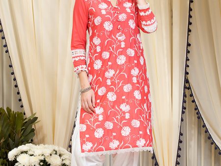 Mulmul Cotton Claudia Kurta  With Patiala Online