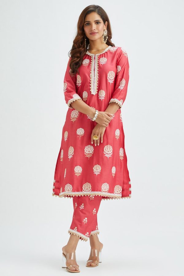 Amira Red Kurta Online