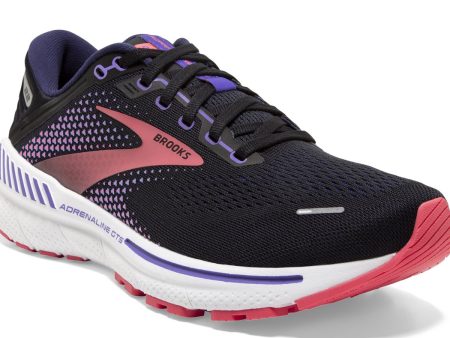 Brooks Women s Adrenaline GTS22 Black Purple Running Shoe For Discount