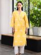 Mulmul Cotton Arki Yellow Kurta Discount