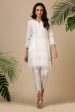 Aster Kurta White on Sale