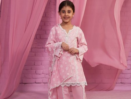 Mulmul Cotton Elin Pink Kurta With Mulmul Cotton Elin Pink Pant For Discount