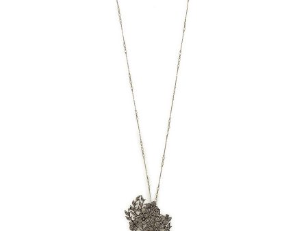 Convertible gold alloy pendant necklace - Aishwarya - Metallic Hot on Sale