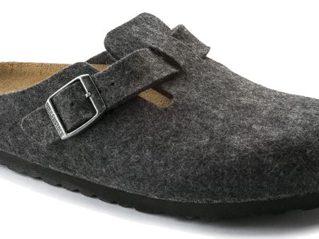 Birkenstock Boston Wool Felt Anthracite For Cheap