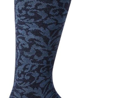 SockWell Women s Damask | Moderate Graduated Compression Socks Navy Online