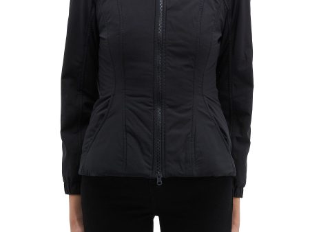 Puff shoulder panelled jacket - PHVLO - Black Fashion