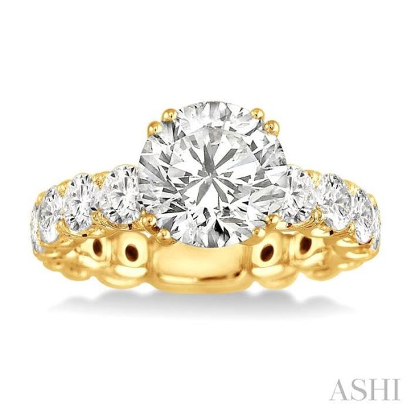 2 Ctw Diamond Semi-Mount Engagement Ring in 18K Yellow Gold Online now