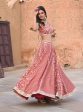 Mulmul Luxe Tissue Satin Deewani Red Lehenga Cheap