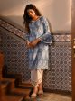 Mulmul Cotton Anisa denim Kurta For Discount