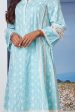 Mulmul Cotton Lake Shore Turq Kurta Sale